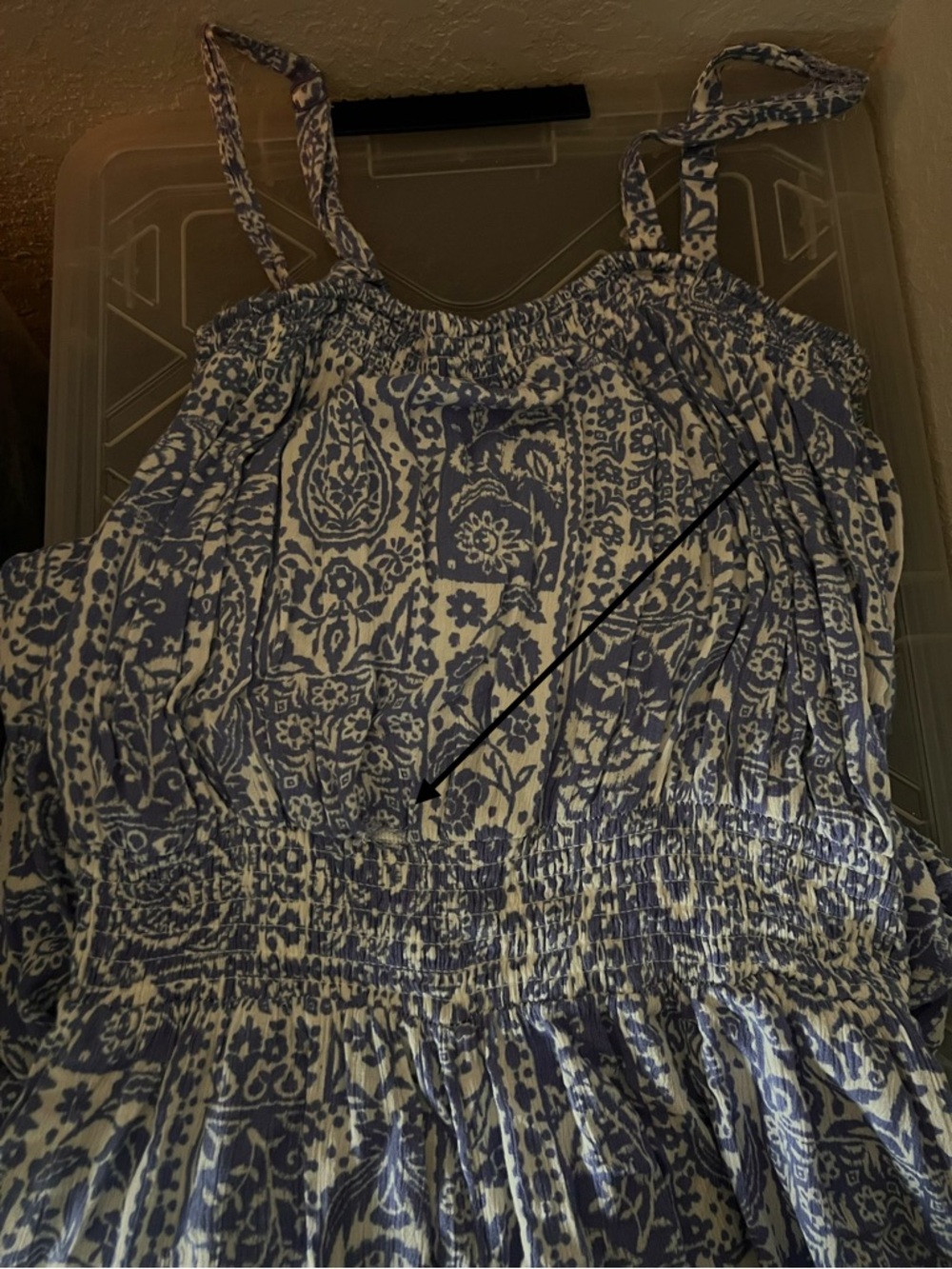 Jessica Simpson Blue and White Floral Wide Leg Jumpsuit (flawed…see description) - Picture 10 of 10